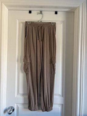 Light Brown Cargo Jogger Pants